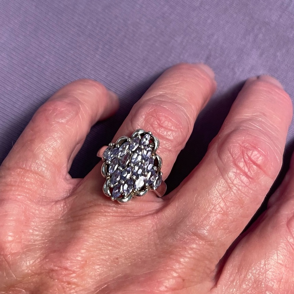 Tanzanite and Silver Ring